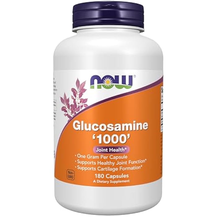 now Supplements, Glucosamine '1000', with UL Dietary Supplement Certification, 1 g Per Capsule, 180 Veg Capsules - Image 1