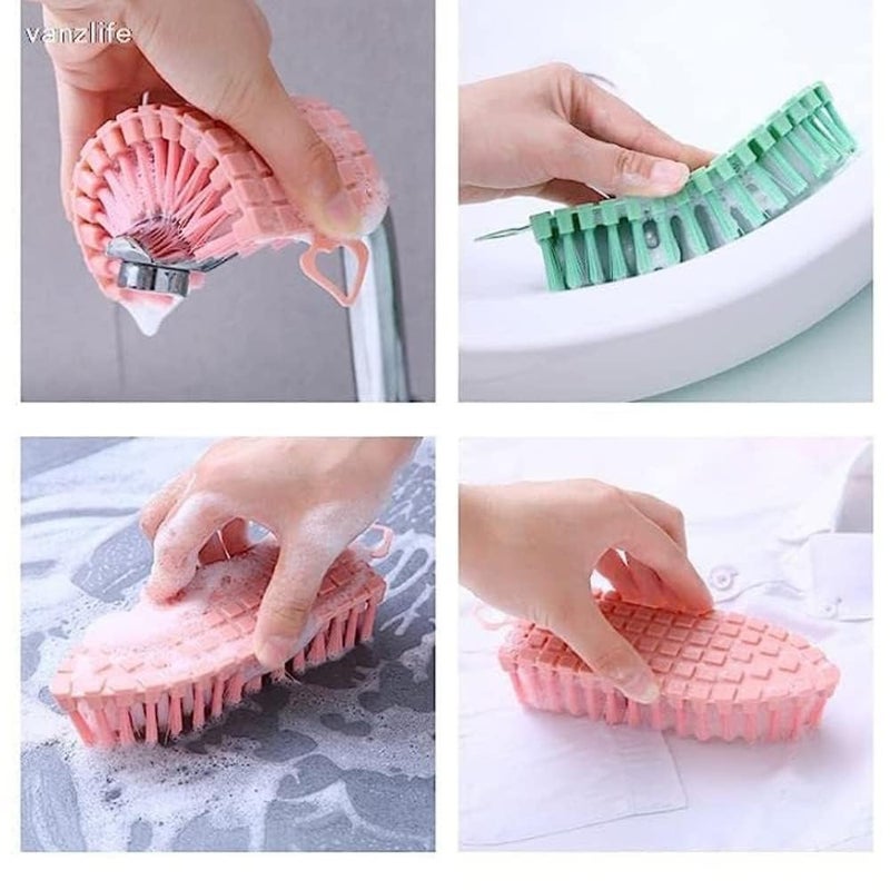 APURK Flexible Cleaning Brush Brush for Home Kitchen Bathroom Wash Basin Cloth Floor Washing Brush Scrubber Flexible Cleaning Brush Small Pack of 2 pcs - Image 5