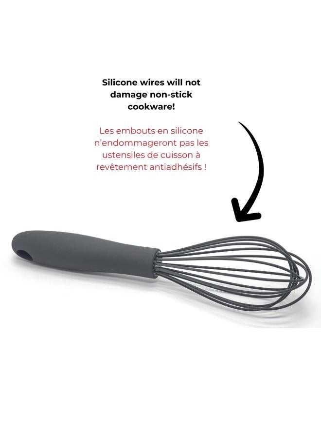 Starfrit Gourmet 9" Silicone Whisk - Will Not Damage Non-Stick Coatings - Heat Resistant - Image 3