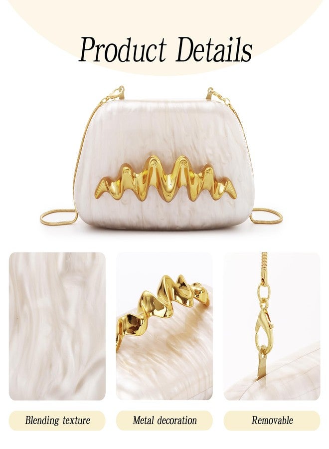 KUANG! Clutch Purses for Women Acrylic Evening Handbags for Wedding Party Crossbody Shoulder Bag Trendy - Image 5