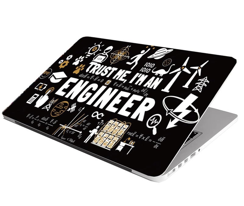 BAEYE Full Laptop Skin Stickers HD Quality Sticker for Laptops Upto 15.6" (Dustproof|Waterproof|Scratchproof|Reusable) - BE Engineer BK FL - Image 2