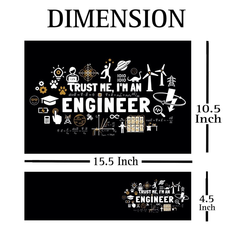 BAEYE Full Laptop Skin Stickers HD Quality Sticker for Laptops Upto 15.6" (Dustproof|Waterproof|Scratchproof|Reusable) - BE Engineer BK FL - Image 3