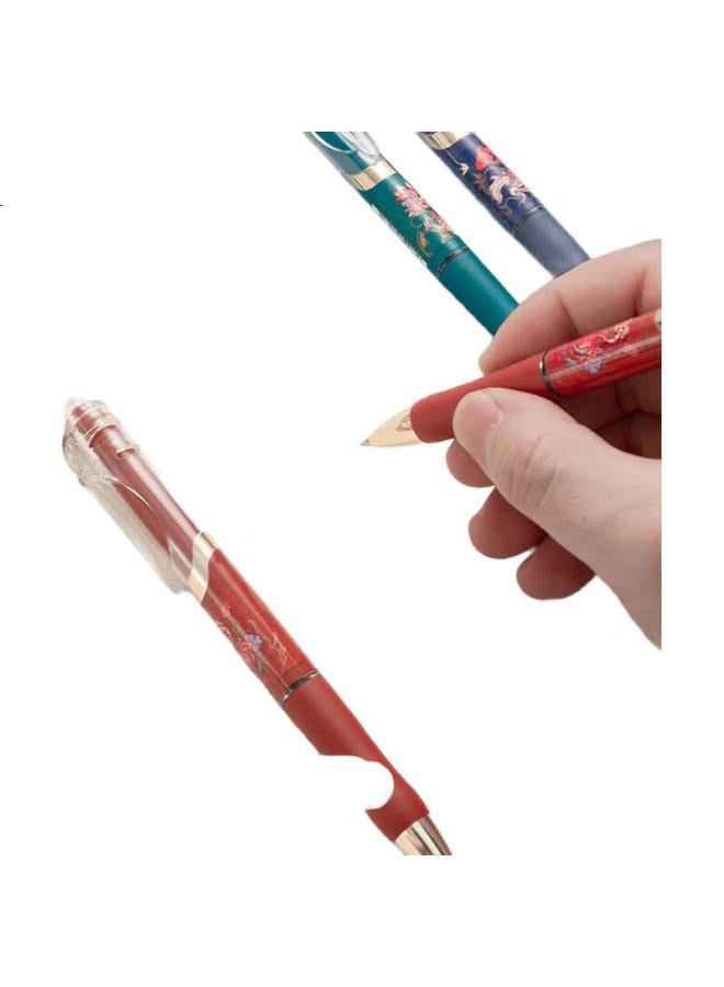 M.G Chenguang (M&G) Stationery K35 Retractable Koi Chinese-Style Gel Pen, 0.5Mm Black, Quick-Drying Retractable Tip Signing Pen, Student Exam Practice Lucky Pen Agpk3559A, 6 Pcs - Image 3