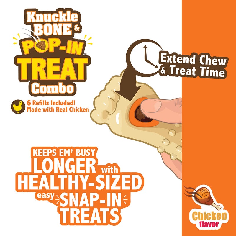 Nylabone Pop-in Treat-Toy Refill Chews, All-Natural Dog Treats for Treat Dispensing Toys, Chicken Flavor, 90 Count - Image 5