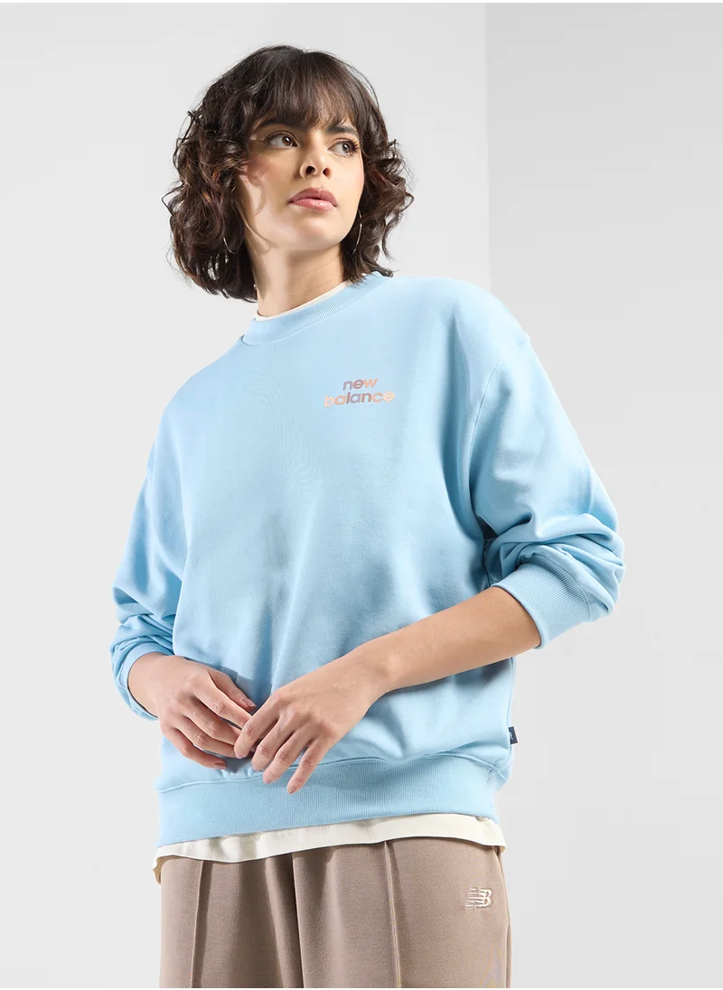 New Balance French Terry Oversized Logo Sweatshirt