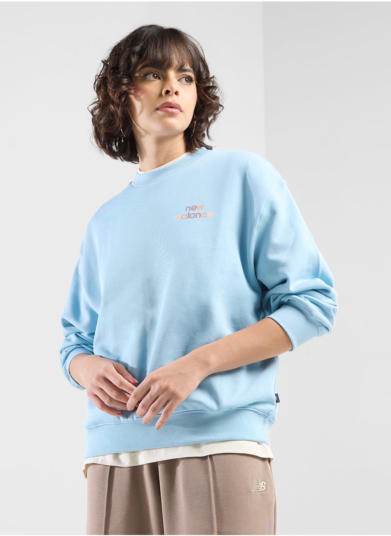 New Balance - French Terry Oversized Logo Sweatshirt - Image 1