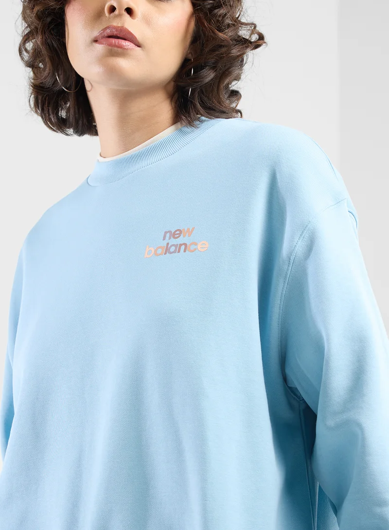 نيو بالانس French Terry Oversized Logo Sweatshirt