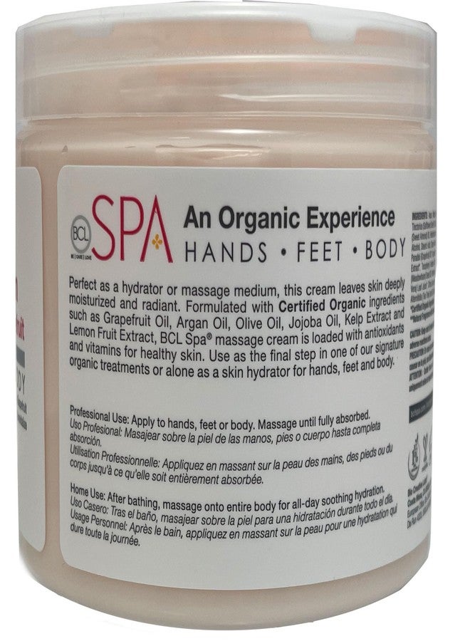 BCL SPA Massage Cream - Body Lotion & Body Cream with Organic Pink Grapefruit, Shea Butter, Aloe Vera, Vitamin E, Argan, and Almond Oils - Nourish & Revitalize skin. Home/Professional use 16 fl oz - Image 3
