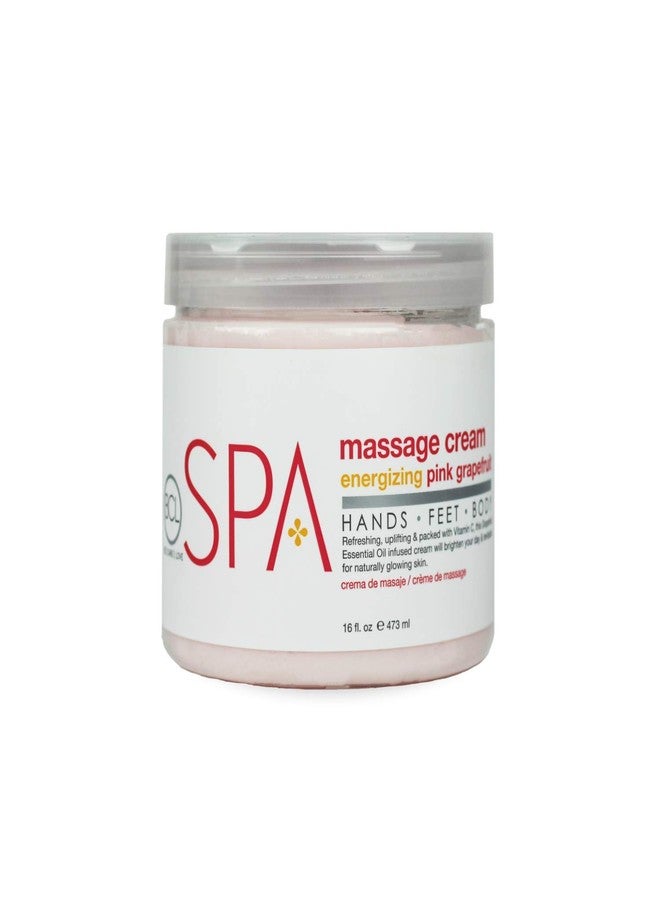 BCL SPA Massage Cream - Body Lotion & Body Cream with Organic Pink Grapefruit, Shea Butter, Aloe Vera, Vitamin E, Argan, and Almond Oils - Nourish & Revitalize skin. Home/Professional use 16 fl oz - Image 1