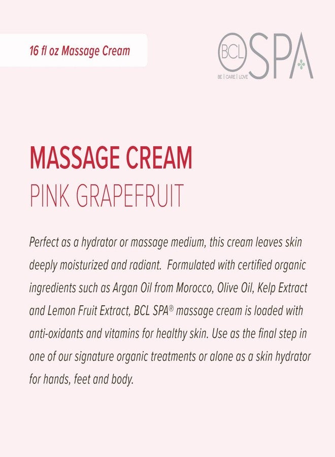 BCL SPA Massage Cream - Body Lotion & Body Cream with Organic Pink Grapefruit, Shea Butter, Aloe Vera, Vitamin E, Argan, and Almond Oils - Nourish & Revitalize skin. Home/Professional use 16 fl oz - Image 4