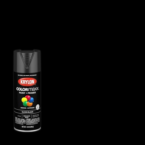 Krylon K05505007 COLORmaxx Spray Paint and Primer for Indoor/Outdoor Use, Gloss Black 12 Ounce (Pack of 1) - Image 2