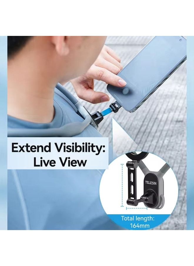 Generic - TELESIN MNM-002 Magsafe Magnetic Suction Mobile Phone Hanging Neck POV Viewing Angle Lazy Stand(Sky Blue) - Image 1