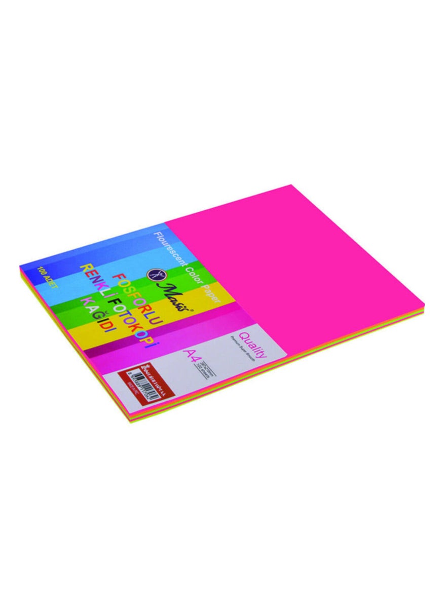 Masis A4 Highlighter Colored Photocopy Paper 100 Pcs 