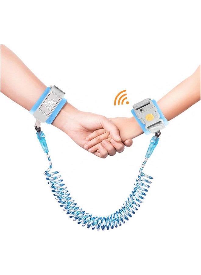 WSZCML Anti Lost Wrist Link, Toddler Harness Walking Leash with Induction Lock, Reflective Child Wrist Leashes for Baby, 6.56ft Kids Leash for Supermarket Mall Airport Amusement Park Zoo Travel (Blue) - Image 1
