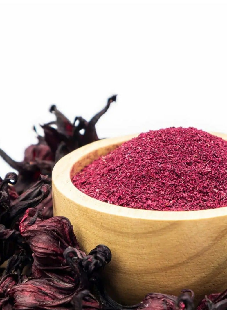 عشبات مسحوق الكركديه 100% نقي وطبيعي - 200 جم - Image 2