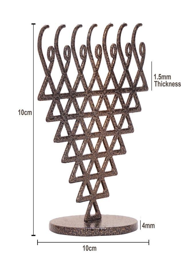 NAITIK CREATION يانترا شري ساراسواتي من نايتيك كرييشن للنجاح والحكمة | يانترا معدنية ذهبية عتيقة لغرفة الصلاة، طاولة الدراسة، ومكتب العمل | هدية روحية للطلاب والمهنيين (10 سم × 10 سم) - Image 3