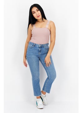 Zero Women Regular Fit Washed Stretchable Jeans, Light Blue  - Image 3