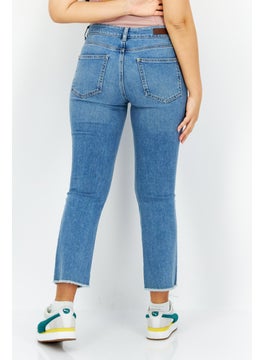 Zero Women Regular Fit Washed Stretchable Jeans, Light Blue  - Image 4