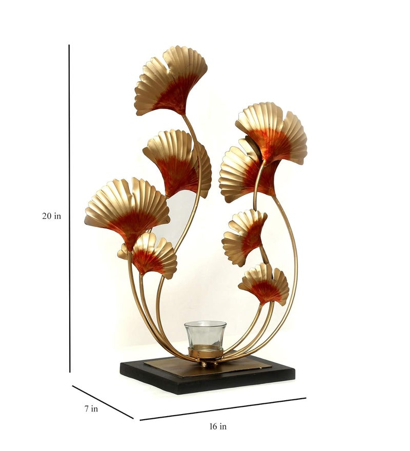 Vedas Multicolor Metal MDF Aiza Table Decor with Candle Holder Showpiece Home Decor Office Bedroom Living Room TLight Handicraft Showpiece Table Decor Size 16 x 20 inches - Image 3