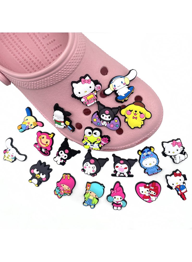 HIHILOOK 20-Piece Crocs Shoe Decoration Charms, Cartoon Charms Shoes Charm for Crocs Hole Hole Shoe, for Kids Boys Girls Man Woman Party Favor  - Image 1
