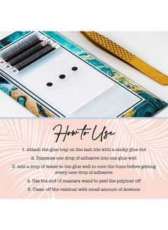 Lyon lash Glue Tray Eyelash Extensions Reusable Adhesive Holderpalette For Single Drops Of Glue And Lash Fans Adjustment Classic & Volume Lashing Eyelash Extension Supplies (5 Pieces)  - Image 4
