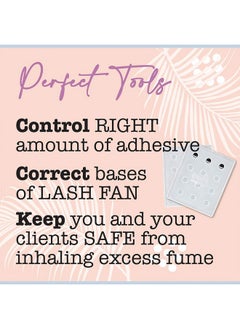 Lyon lash Glue Tray Eyelash Extensions Reusable Adhesive Holderpalette For Single Drops Of Glue And Lash Fans Adjustment Classic & Volume Lashing Eyelash Extension Supplies (5 Pieces)  - Image 5