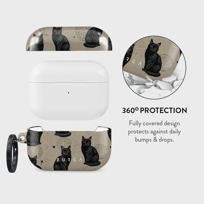 بورجا جراب حماية أنيق لآيربودز برو من بيرجا، غطاء بشحن  مرئي، مقاوم للخدش والصدمات