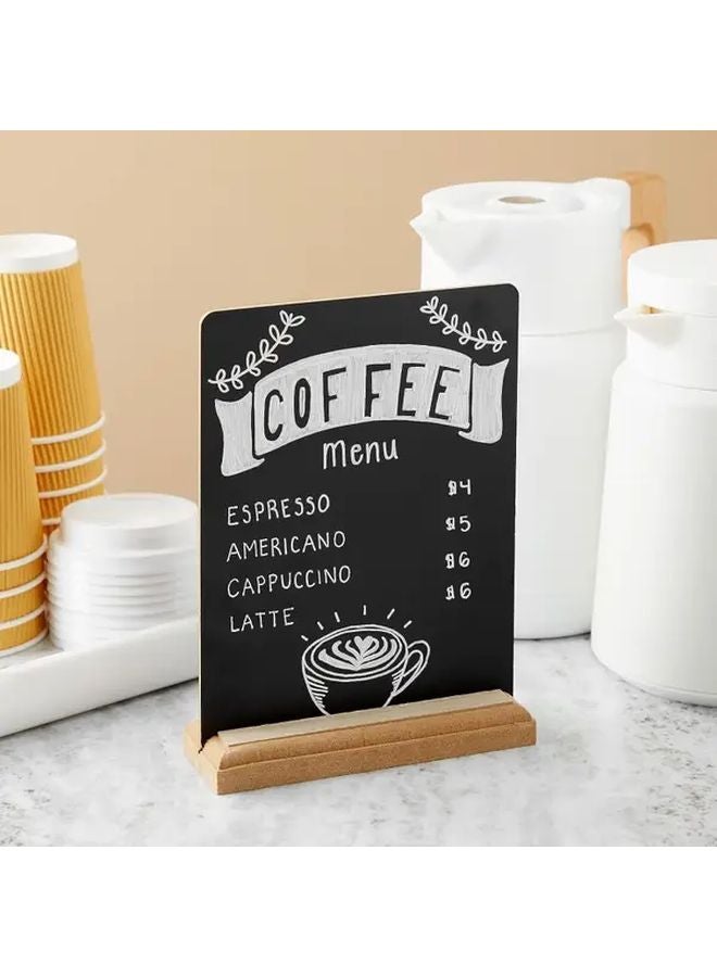 6 قطع لوحات سبورة صغيرة مع حامل لتزيين الطاولة وعرض الطعام في المطعم - Image 5