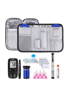 Leng Ke Insulin Cooler Travel Case,Double Layer Handy Medication Insulated Diabetic Carrying Cooling Bag for Insulin Pen,Glucose Meter and Diabetic Supplies with 4 Cooler Ice Pack  - Image 2