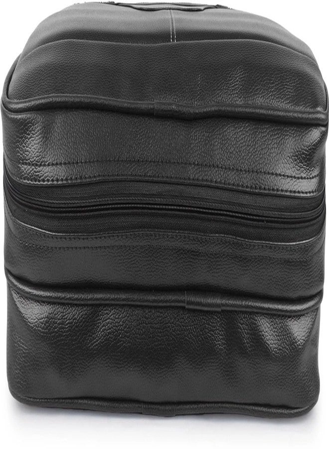 Half Moon Faux Leather Office Bag, Messenger Bag, Expandable Laptop Bag 15.6 Inch, Briefcase, Professional Work Bag, Laptop Office Bags, with 4 Compartments for Men & Women (Black) - Image 5