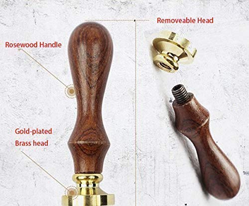 MDLG Phoenix Wax Seal Stamp Rosewood Handle Set Christmas Invitations Package Sealing Stamp Vintage Bird Wax Seal Stamp Set - Image 2