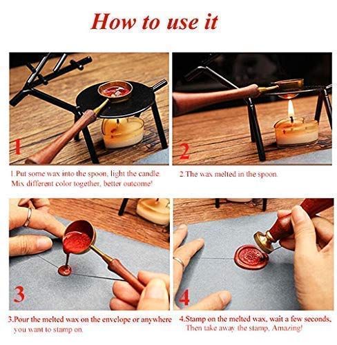 MDLG Phoenix Wax Seal Stamp Rosewood Handle Set Christmas Invitations Package Sealing Stamp Vintage Bird Wax Seal Stamp Set - Image 5