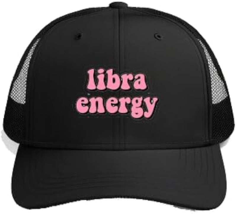 libra energy Plain unisex baseball cap Black