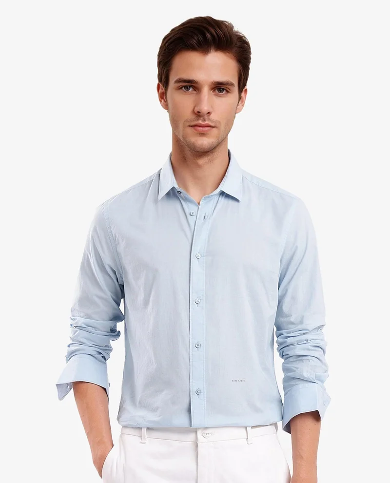 Rare Rabbit Men's Classic Cotton Plain Shirt