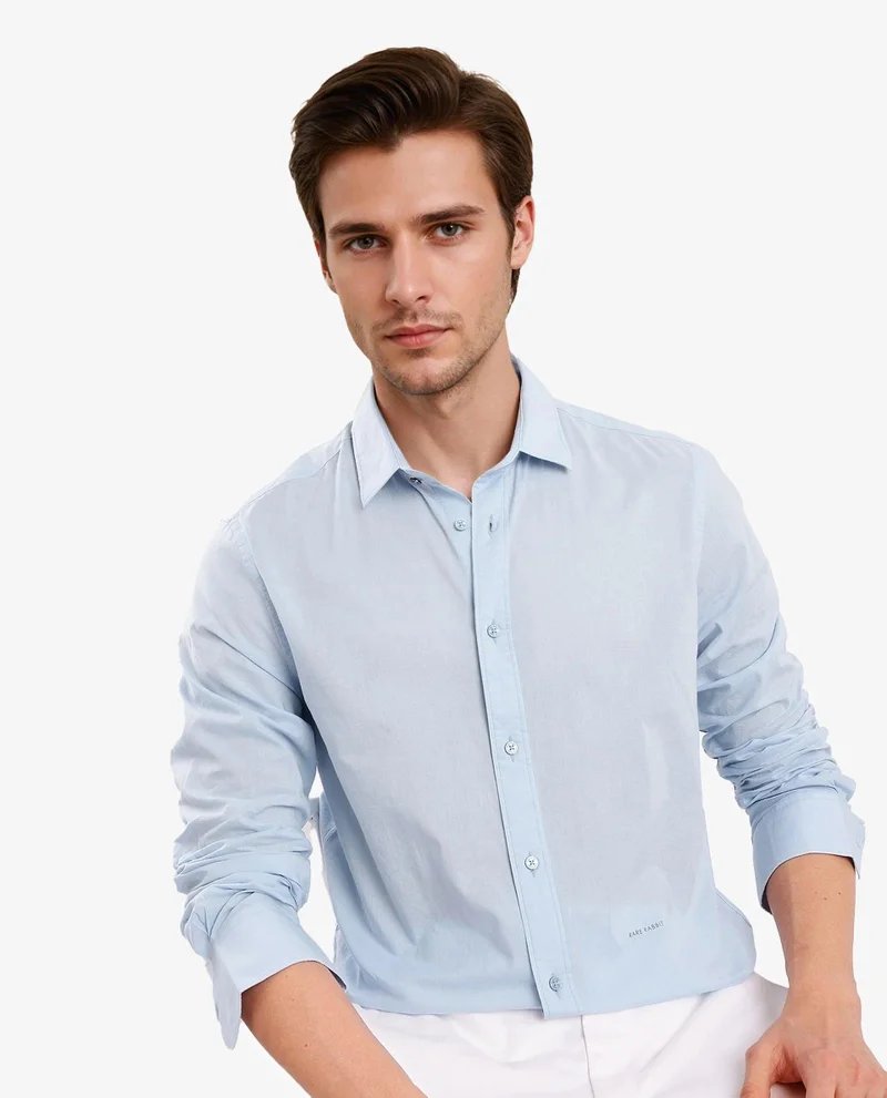 Rare Rabbit Men's Classic Cotton Plain Shirt