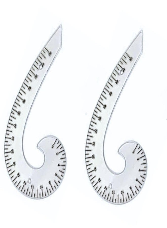 INSTITCH French Curve Scale With Marking, Armhole Curve, Sleeve Cutting Scale, Tailoring Accessories - (Clear) (5)