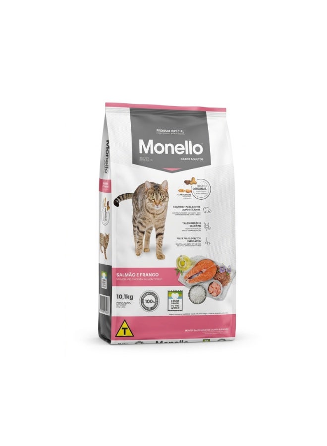 Monello Special Premium Dry Cat Food for Adult Cats | Salmon & Chicken Flavor - 10.1kg - Image 1
