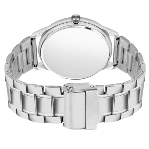 Acnos Fashion Analog Watch Black Blue Green Dial Case Men's Watch Stainless Steel Silver Color Band Quartz Movement Scratch-Resistant - Image 4
