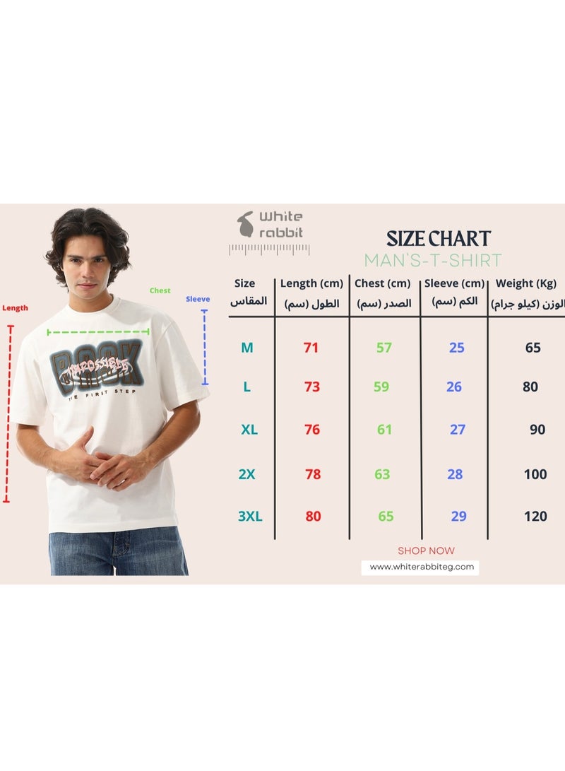 WHITE RABBIT White Printed Round Neck T-shirt  - Image 5