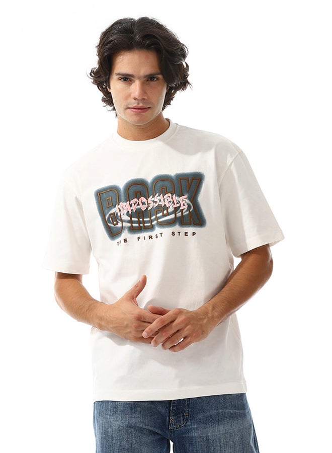 WHITE RABBIT White Printed Round Neck T-shirt  - Image 1