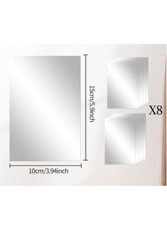 Pack of 8 Self-Adhesive Mirrors, Mirror Tiles, Wall Mirror, Adhesive Mirror Decoration, 10 x 15 cm - pzsku/Z8E5EB54C9F939D793D1EZ/45/_/1737454831/12fe0bec-9fb6-4b89-b8cd-f77cf662a215