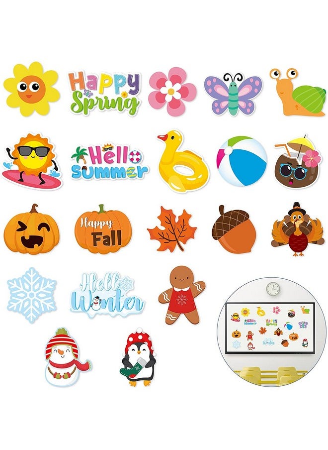 Haooryx Haooryx Winter Christmas Classroom Decor - 120Pcs Spring Summer Fall Winter Christmas Xmas Classroom Cutouts Bulletin Board Set Seasonal Blackboard Border School Classroom Whiteboard Window Wall Decor  - Image 1