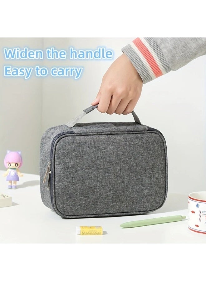 Pencil Case for 72 Sketching Supplies – Large-Capacity Oxford Cloth Stationery Organizer, Simple Design Pencil Storage Bag - Image 4