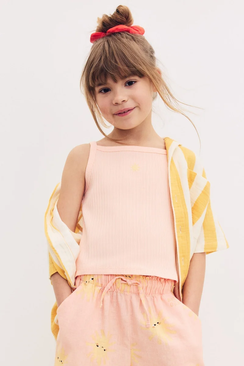 H&M Embroidery-detail strappy top