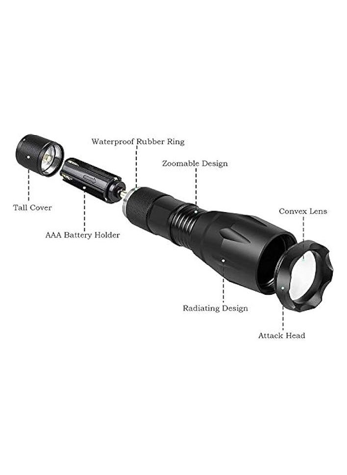 Cree - Bright Cree XM-L T6 high lumens Zoomable LED Flashlight with charger and battery - Image 1