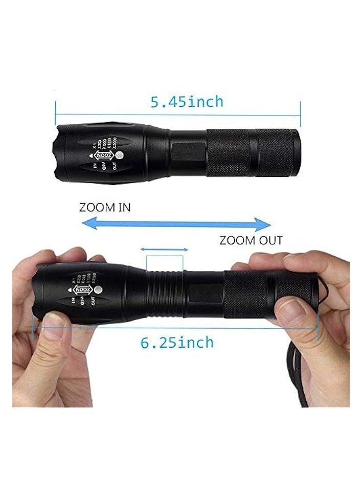 Cree - Bright Cree XM-L T6 high lumens Zoomable LED Flashlight with charger and battery - Image 1