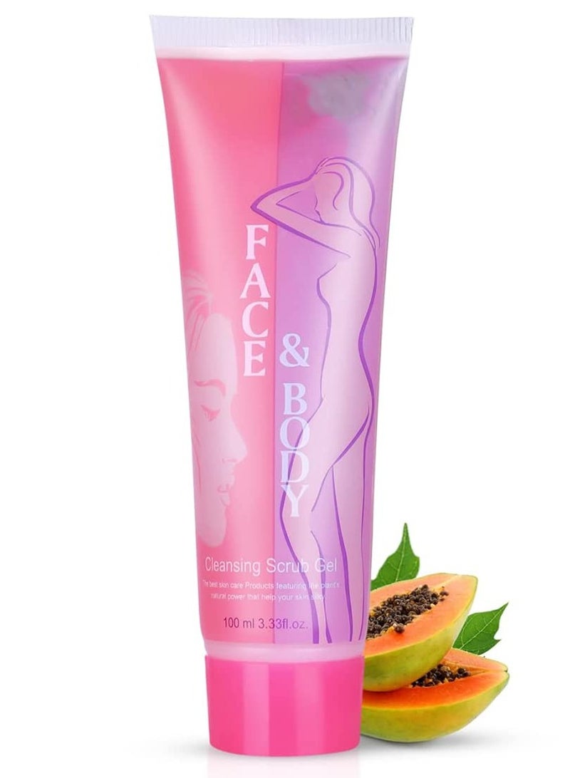 adbeni Papaya Face & Body Cleansing Scrub Gel, (100ml)