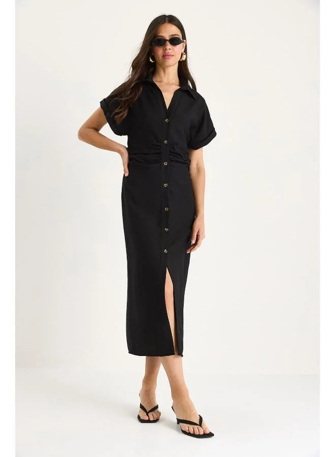 Ginger Button Up Shirt Dress