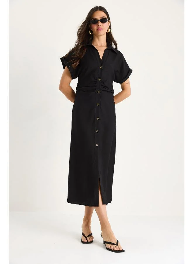 Ginger Button Up Shirt Dress