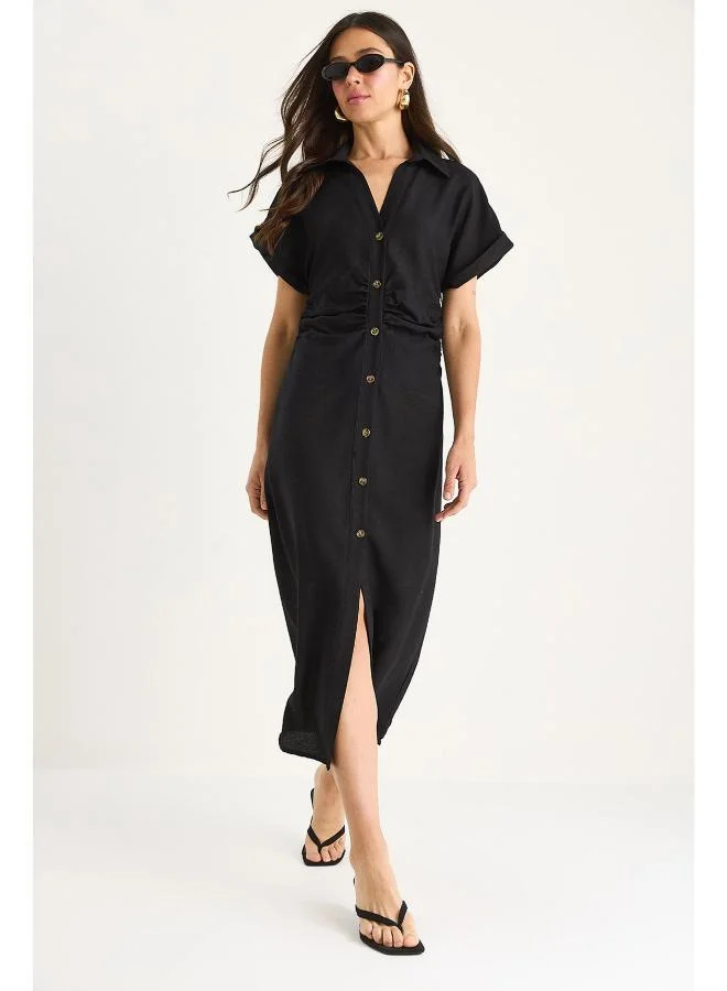 Ginger Button Up Shirt Dress